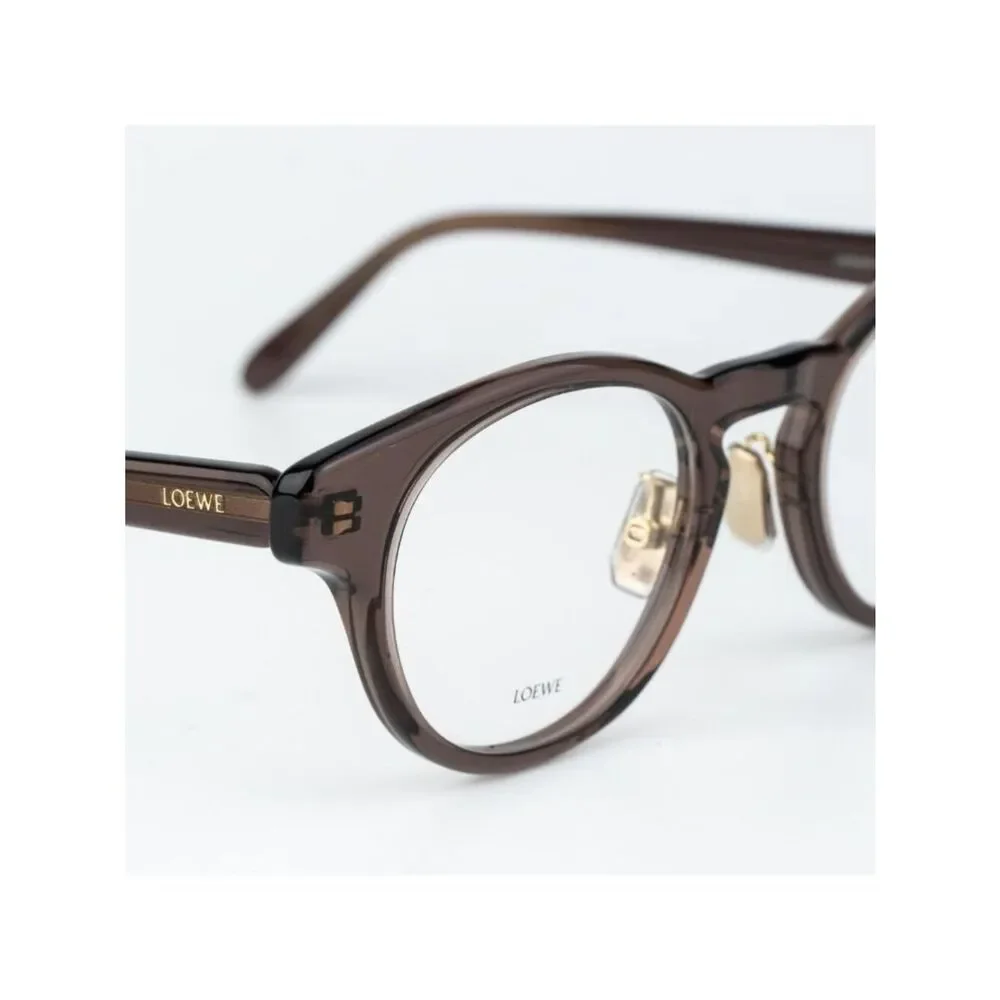 Loewe Women Eyeglasses Brown Round LW50085F 050 NEW AUTHENTIC